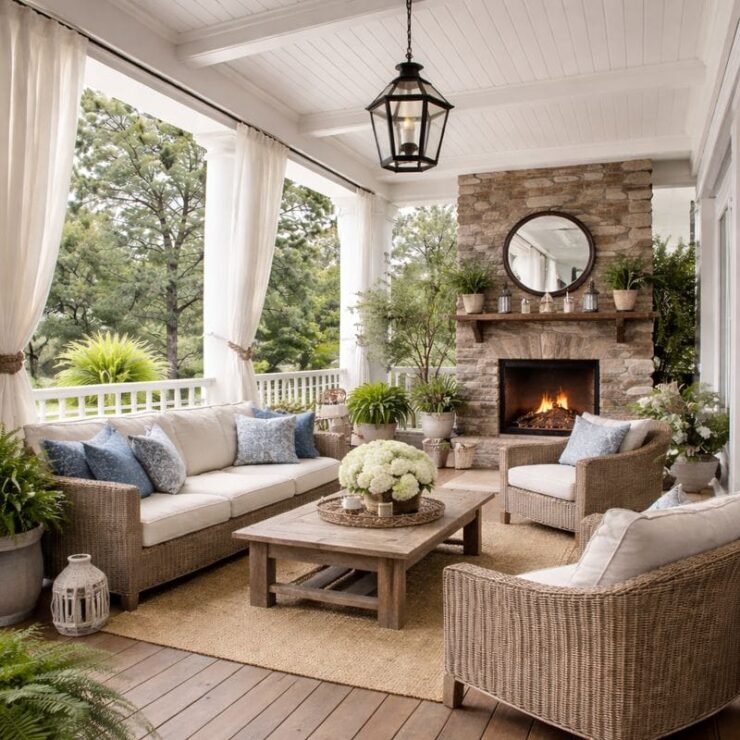 Open-sir Porche, Veranda